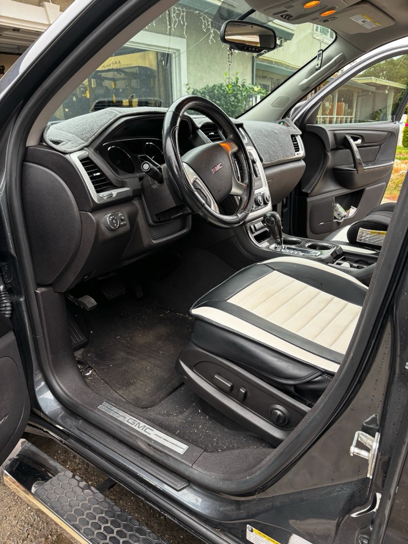 Clean truck interior after a detail: seats, dash and carpets